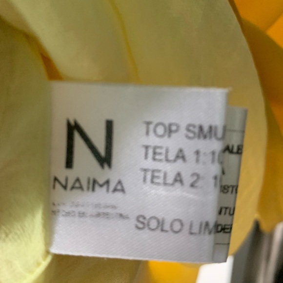 Argentina designer NAIMA summer silk sleeveless blouse - Picture 2 of 3